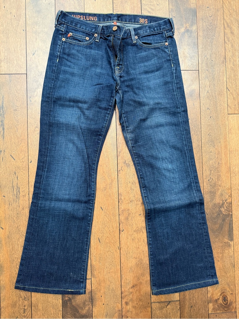 J. CREW Hipslung Women's Low Rise Jeans Size 30S Blue Dark Wash Flare